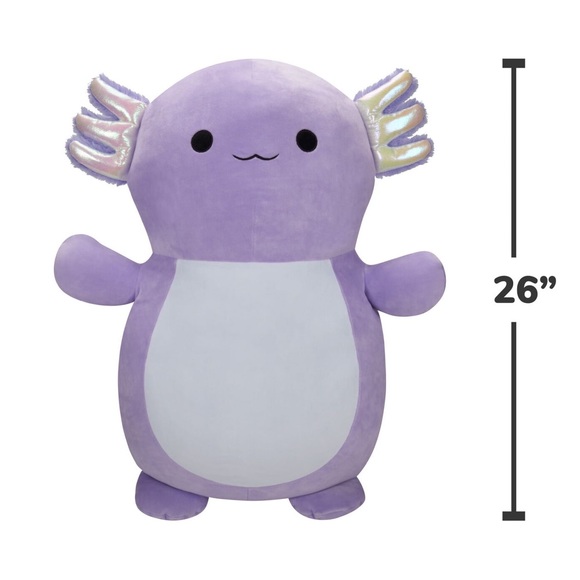 COPY NWT MONICA 26” HUGMEE PURPLE AXOLOTL PLUSH CHRISTMAS LARGE SQUISHMALLOW - Picture 2 of 9